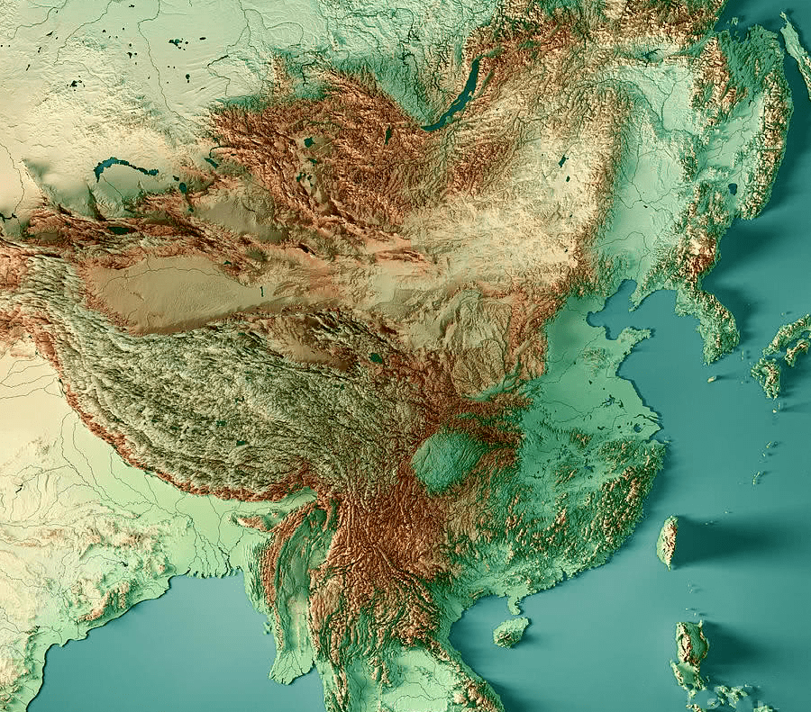 探索中国，3D中国地形图的立体魅力